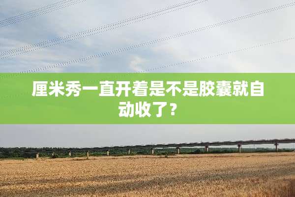 厘米秀一直开着是不是胶囊就自动收了？