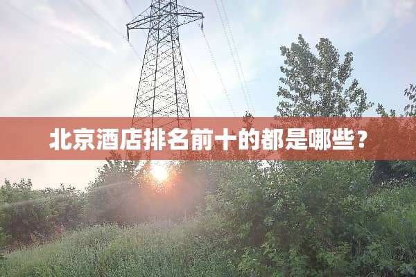 北京酒店排名前十的都是哪些？