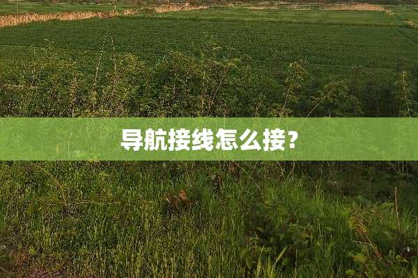 导航接线怎么接？