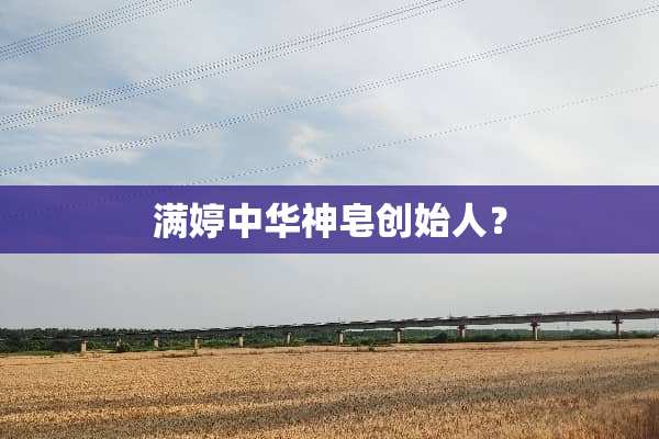 满婷中华神皂创始人？