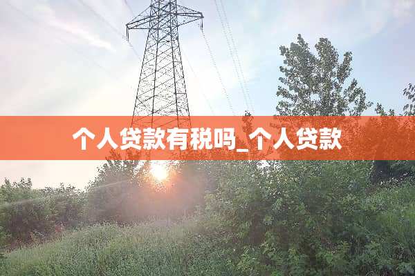 个人贷款有税吗_个人贷款