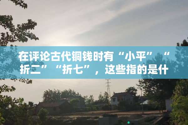 在评论古代铜钱时有“小平” “折二”“折七”，这些指的是什么意思？