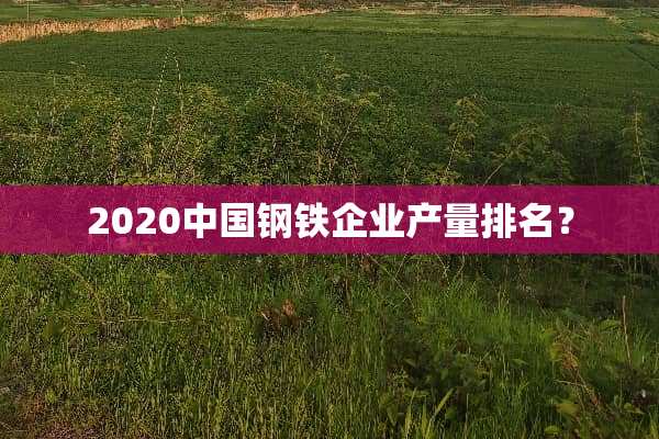 2020中国钢铁企业产量排名？