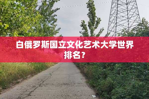 白俄罗斯国立文化艺术大学世界排名？