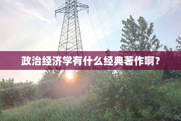**经济学有什么经典著作啊？