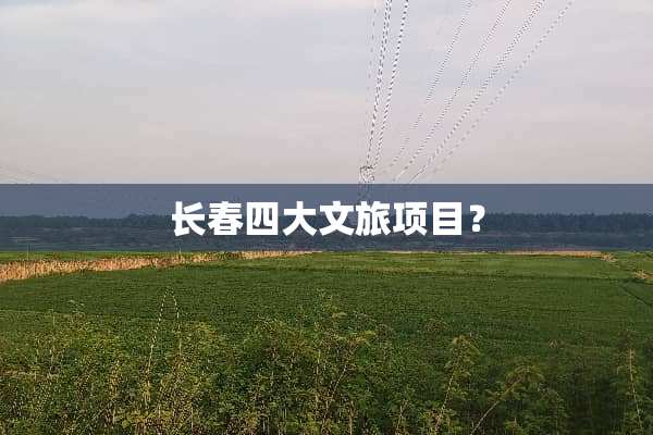 长春四大文旅项目？