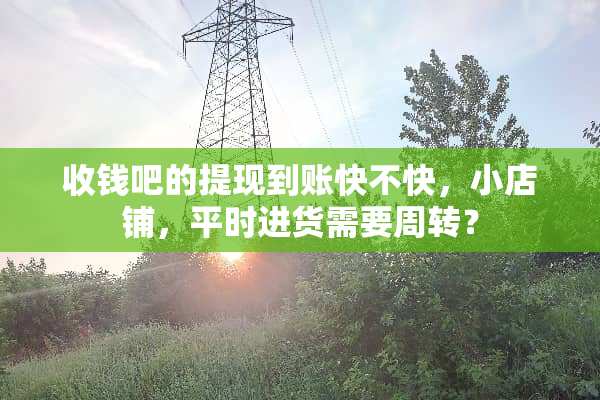 收钱吧的提现到账快不快，小店铺，平时进货需要周转？