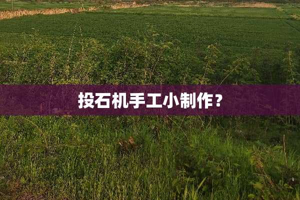 投石机手工小制作？