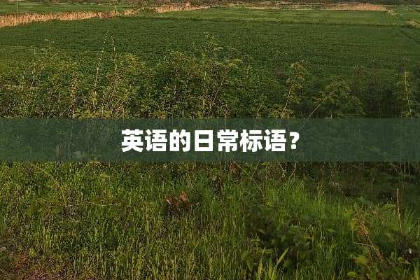 英语的日常标语？