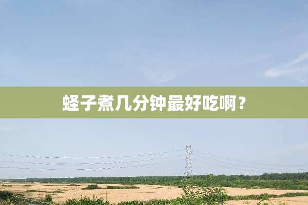 蛏子煮几分钟最好吃啊？