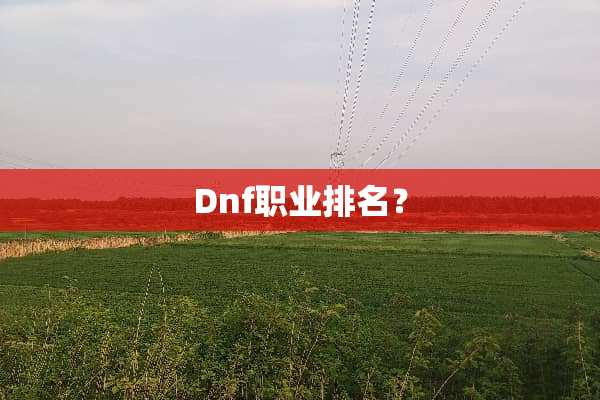Dnf职业排名？
