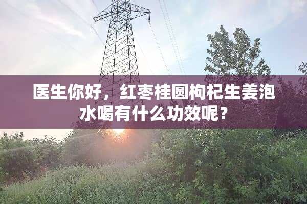 医生你好，红枣桂圆枸杞生姜泡水喝有什么功效呢？