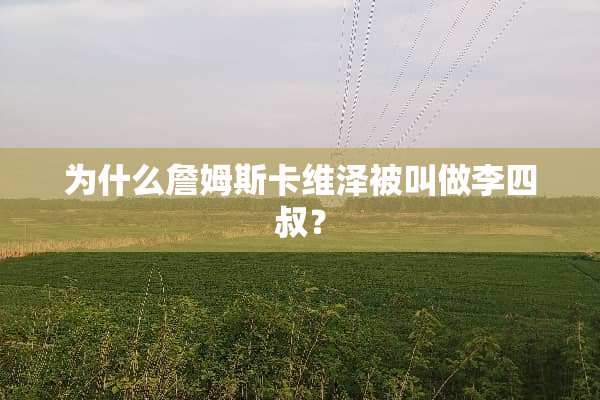为什么詹姆斯卡维泽被叫做李四叔？