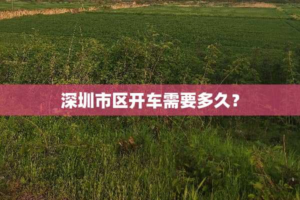 深圳市区开车需要多久？
