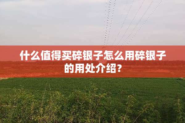什么值得买碎银子怎么用碎银子的用处介绍？