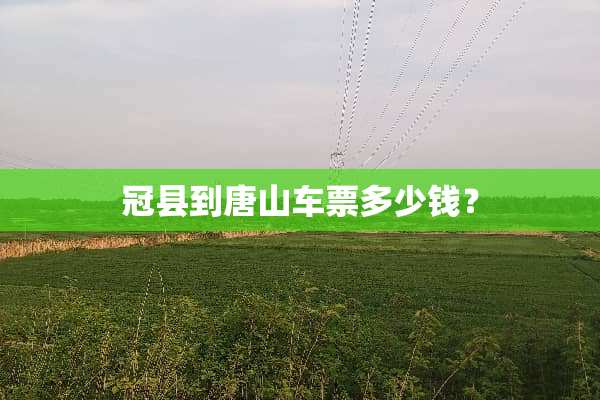 冠县到唐山车票多少钱？