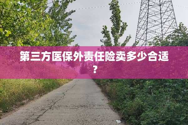 第三方医保外责任险卖多少合适？