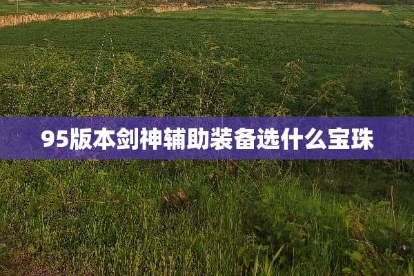 95版本剑神辅助装备选什么宝珠
