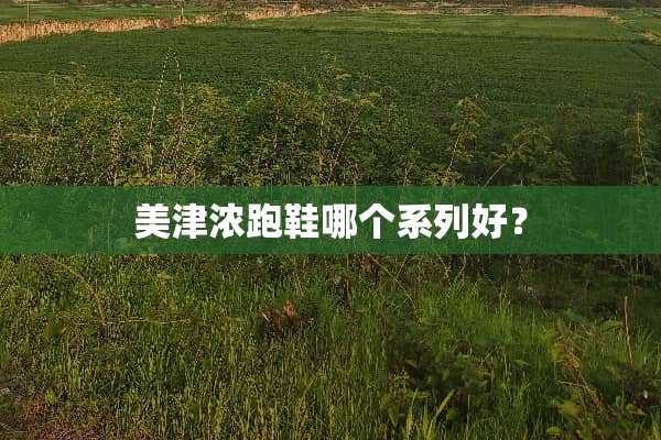 美津浓跑鞋哪个系列好？