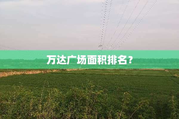万达广场面积排名？