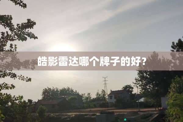 皓影雷达哪个牌子的好？