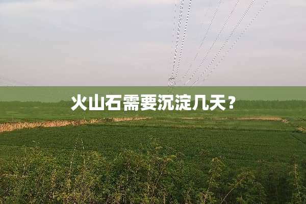 火山石需要沉淀几天？