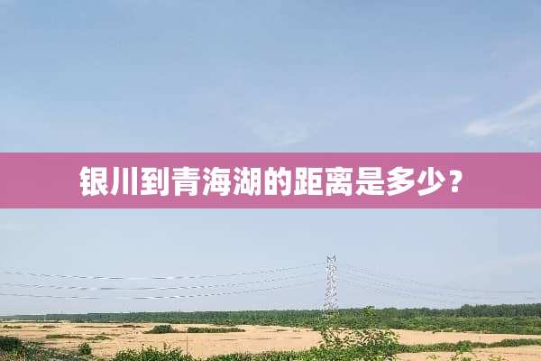 银川到青海湖的距离是多少？