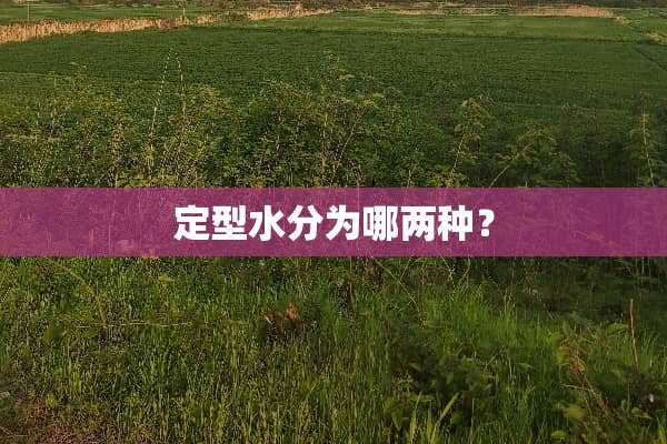 定型水分为哪两种？