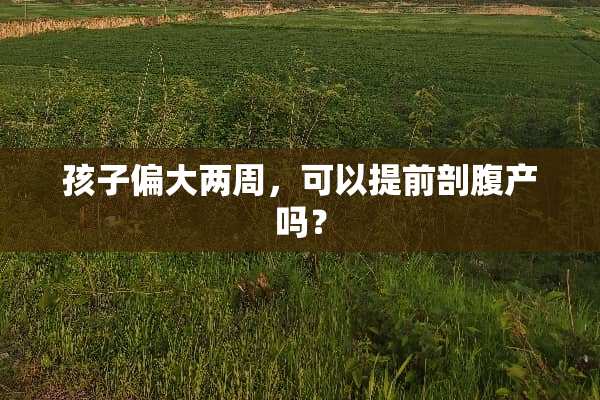 孩子偏大两周，可以提前剖腹产吗？