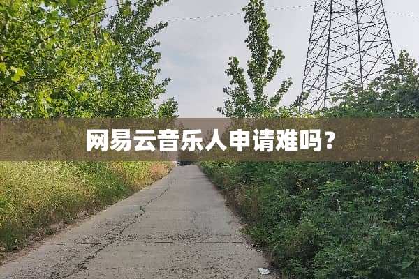 网易云音乐人申请难吗？