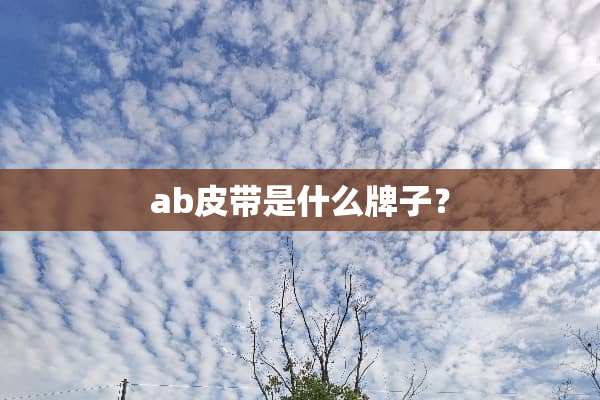 ab皮带是什么牌子？