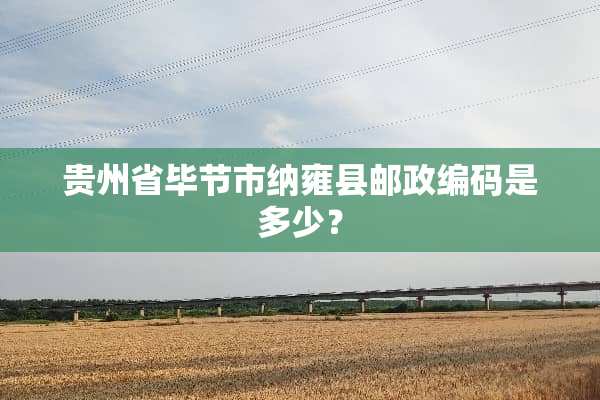 贵州省毕节市纳雍县邮政编码是多少？