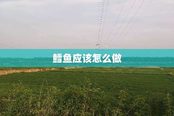 鳕鱼应该怎么做