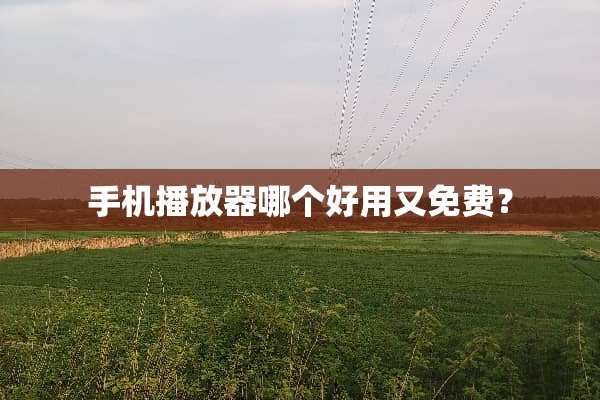 手机播放器哪个好用又免费？