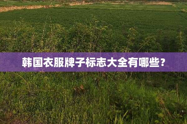 韩国衣服牌子标志大全有哪些？