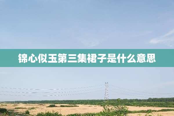 锦心似玉第三集裙子是什么意思