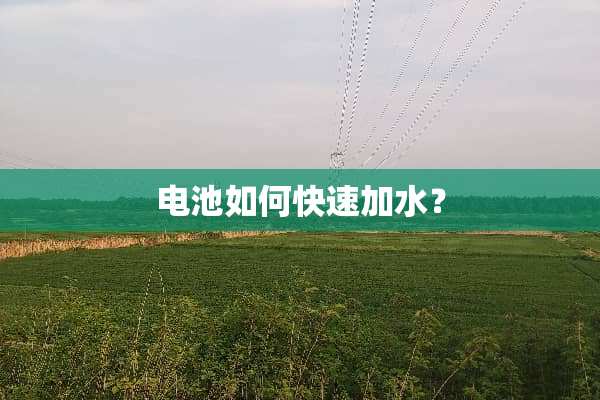 电池如何快速加水？