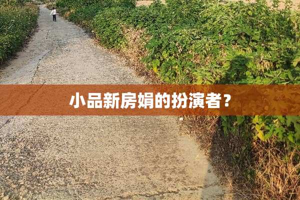 小品新房娟的扮演者？