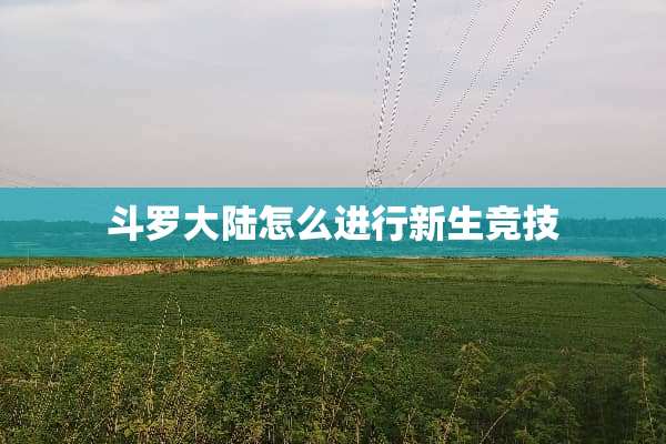 斗罗**怎么进行新生竞技