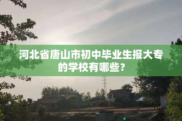 河北省唐山市初中毕业生报大专的学校有哪些？