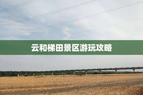 云和梯田景区游玩攻略