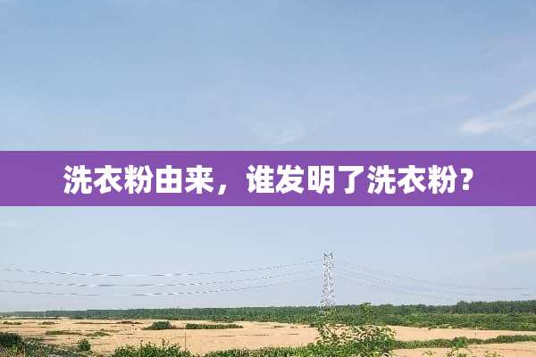 洗衣粉由来，谁发明了洗衣粉？