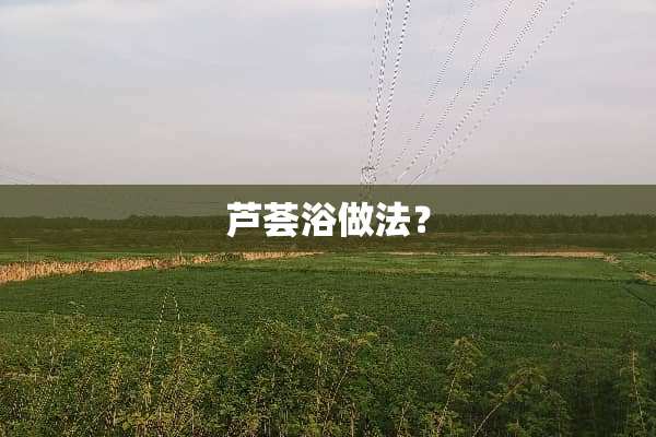 芦荟浴做法？