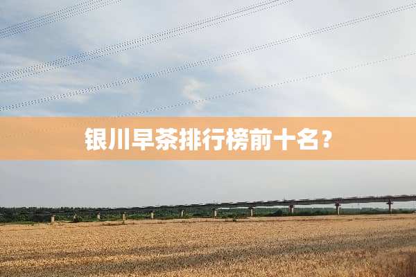 银川早茶排行榜前十名？