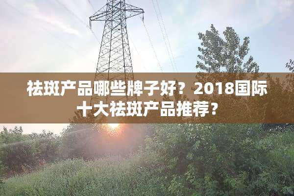 祛斑产品哪些牌子好？2018国际十大祛斑产品推荐？