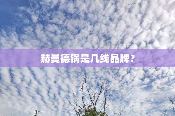 赫曼德锅是几线品牌？