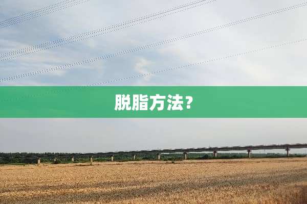 脱脂方法？