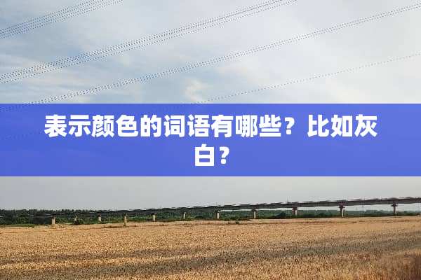 表示颜色的词语有哪些？比如灰白？