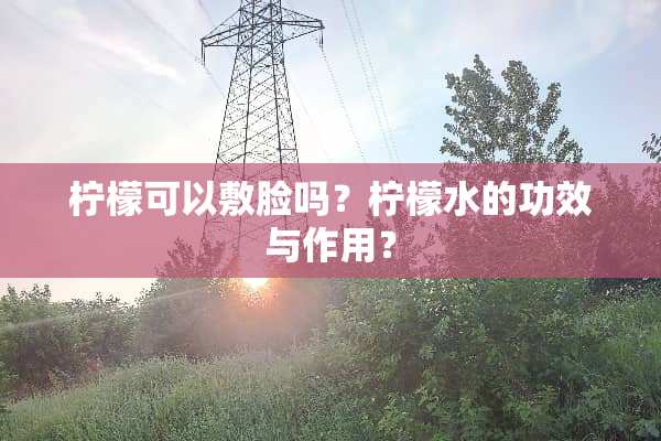 柠檬可以敷脸吗？柠檬水的功效与作用？
