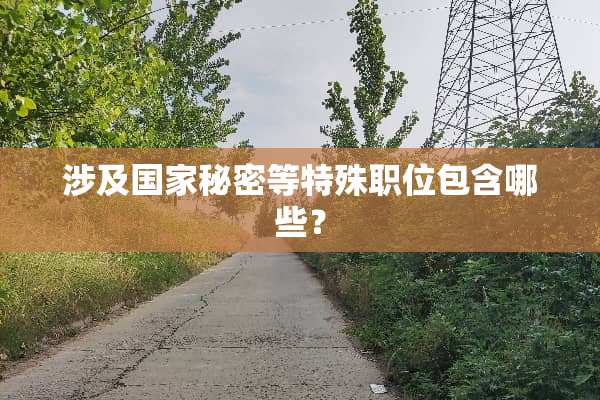 涉及国家秘密等特殊职位包含哪些？